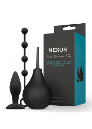 Анальный набор Nexus Anal Beginner Kit: пробка, душ и шарики