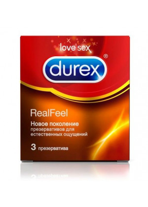 Презервативы Durex RealFeel для естественных ощущений - 3 шт.