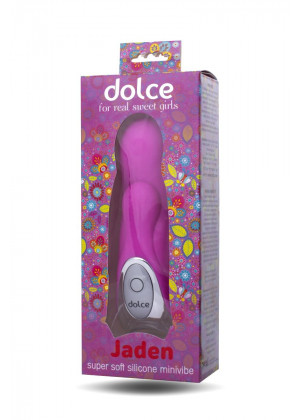 Розовый мини-вибратор Dolce Jaden - 12,5 см.