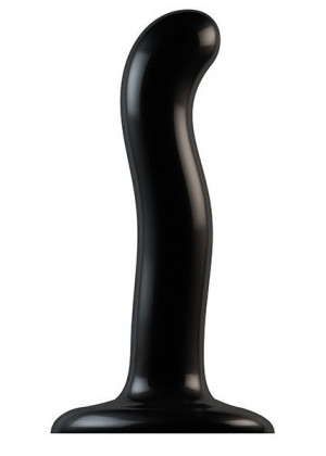 Черный фаллоимитатор-насадка Strap-On-Me P G spot Dildo size S - 16,4 см.