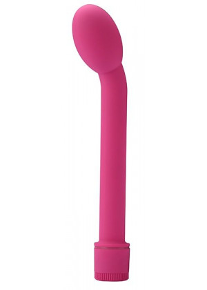 Ярко-розовый вибромассажер G-SPOT VIBRATOR - 21 см.