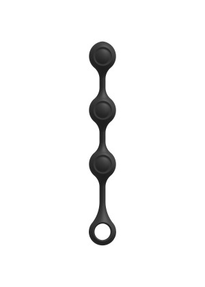 Черные утяжеленные анальные шарики Anal Essentials Weighted Silicone Anal Balls - 34,3 см.