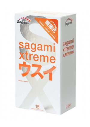 Ультратонкие презервативы Sagami Xtreme Superthin - 15 шт.