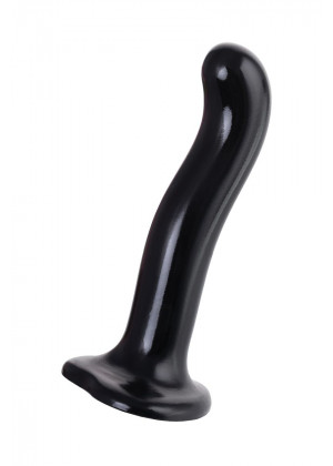 Черный стимулятор для пар P G-Spot Dildo Size L - 19 см.