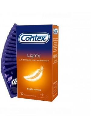 Особо тонкие презервативы Contex Lights - 12 шт.