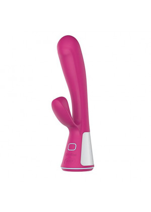 Розовый интерактивный вибратор Kiiroo Ohmibod Fuse - 18 см.