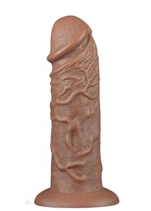 Коричневый фаллоимитатор Cubby dildo - 26,6 см.