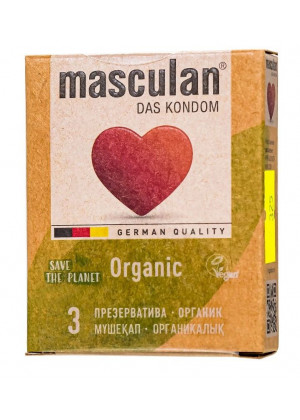 Экологически чистые презервативы Masculan Organic - 3 шт.