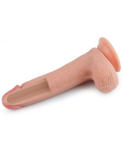 Телесный фаллоимитатор 8 Dual-Layered Silicone Nature Cock - 20,5 см.