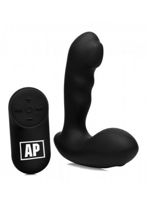 Черный стимулятор простаты Alpha-Pro 7X P-Milker Silicone Prostate Stimulator with Milking Bead