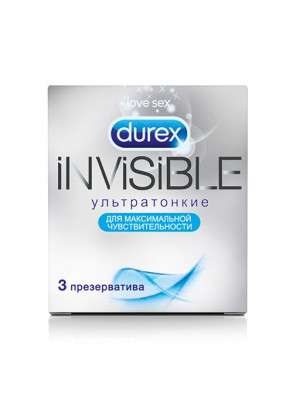 Ультратонкие презервативы Durex Invisible - 3 шт.