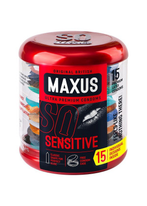 Ультратонкие презервативы MAXUS Sensitive - 15 шт.