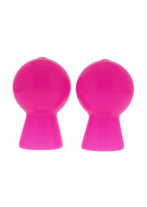 Розовые вакуумные помпы для сосков NIPPLE SUCKER PAIR IN SHINY PINK