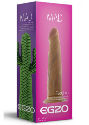 Телесный фаллоимитатор без мошонки Mad Cactus - 18,5 см.