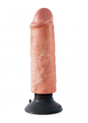 Вибромассажер-реалистик 6  Vibrating Cock - 17,8 см.