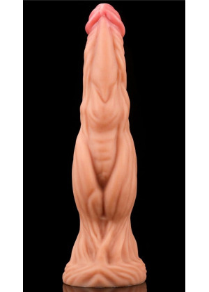 Телесный фаллоимитатор 9.5 Dual layered Platinum Silicone Cock - 24,5 см.