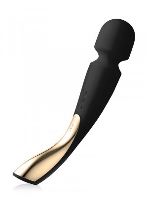 Черный вибромассажёр Lelo Smart Wand 2 Large - 30,4 см.