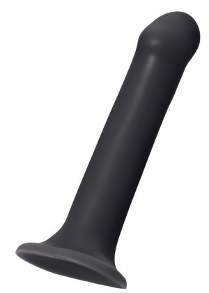 Черный фаллос на присоске Silicone Bendable Dildo XL - 20 см.